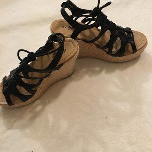 Charlotte Russe Wedges   Black and brownish.